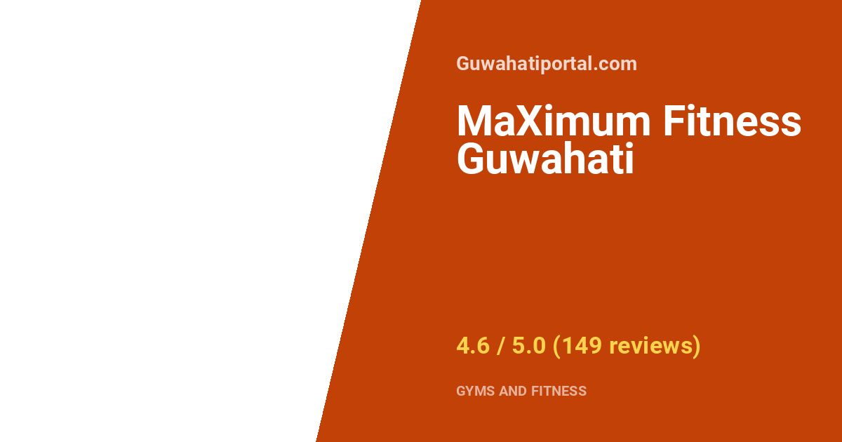 Guwahatiportal directory listing card for MaXimum Fitness Guwahati, not a venue photograph